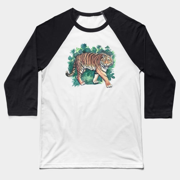 Jungle Cat Baseball T-Shirt by GnarlyBones